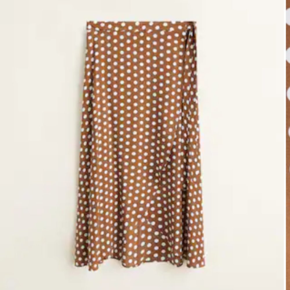 Mango Wrap Print Skirt